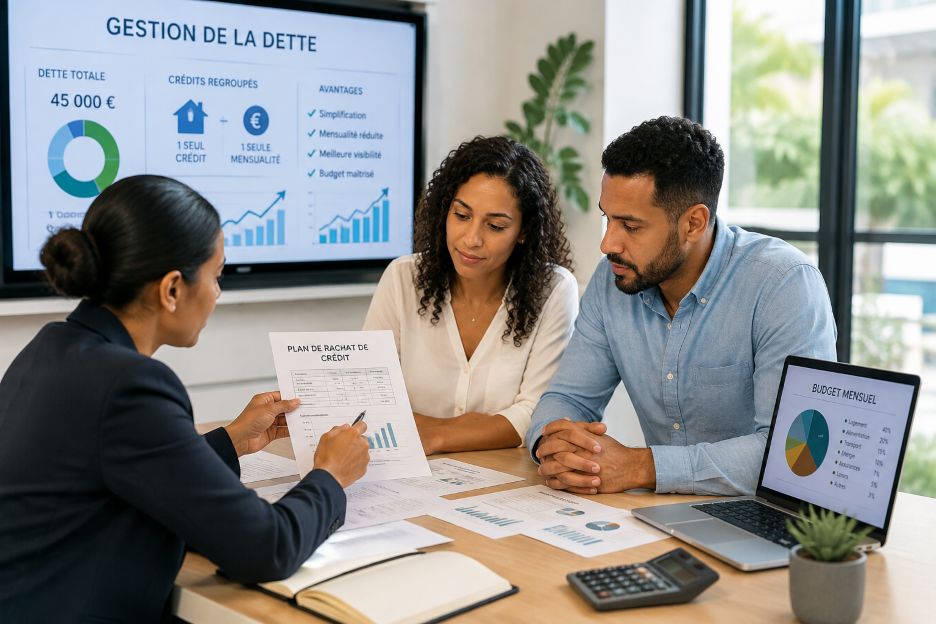 financial advisor discussing loan consolidation